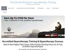 Tablet Screenshot of hypnotherapy-training-devon.com